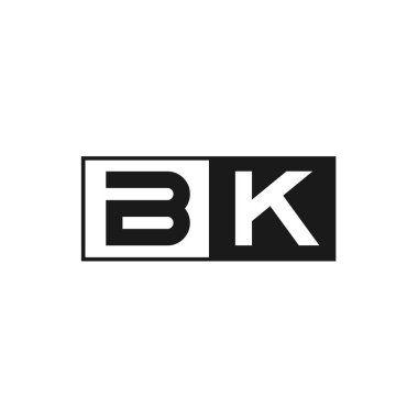 İlk harf Bk Logo tasarım şablonu
