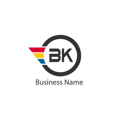 İlk harf Bk Logo tasarım şablonu