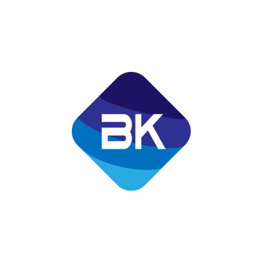Initial Letter BK Logo Template Design clipart