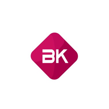 İlk harf Bk Logo tasarım şablonu