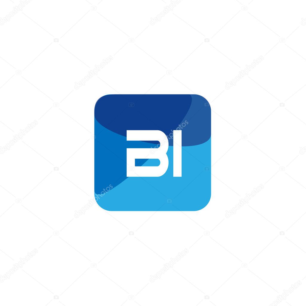Initial Letter BI Logo Template Design