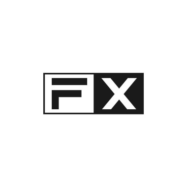 İlk harf Fx Logo tasarım şablonu