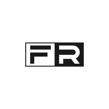 İlk harf Fr Logo tasarım şablonu