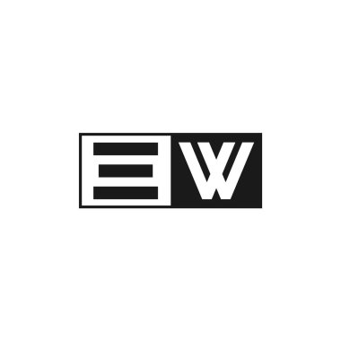 İlk harf Ew Logo tasarım şablonu