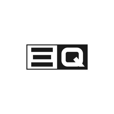 İlk harf Eq Logo tasarım şablonu
