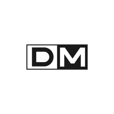 İlk Harf DM Logo Şablonu Tasarımı