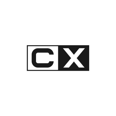 İlk harf Cx Logo tasarım şablonu