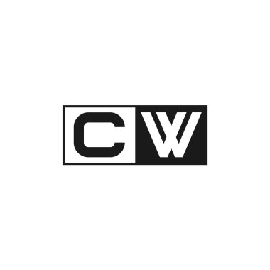 İlk Harf CW Logo Şablonu Tasarımı