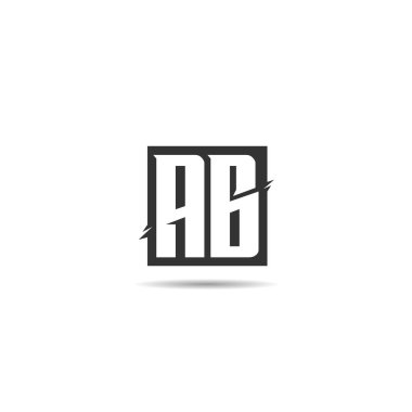 İlk Harf AB Logo Şablonu Tasarımı
