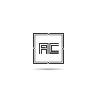 İlk Harf AC Logo Şablonu Tasarımı