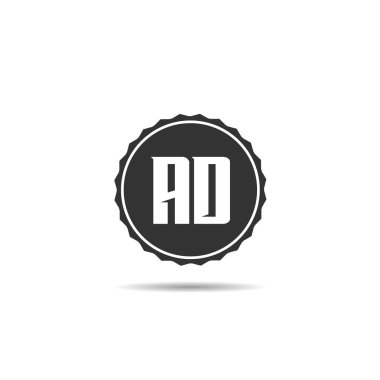 İlk harf reklam Logo tasarım şablonu