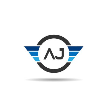 İlk harf Aj Logo tasarım şablonu