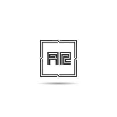 İlk Harf AR Logo Şablonu Tasarımı