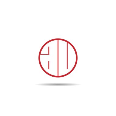 İlk harf Au Logo tasarım şablonu