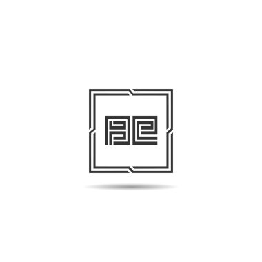 Başlangıç Harfi BE Logo Şablonu Tasarımı