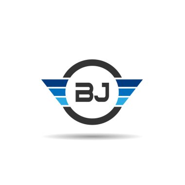 İlk harf Bj Logo tasarım şablonu