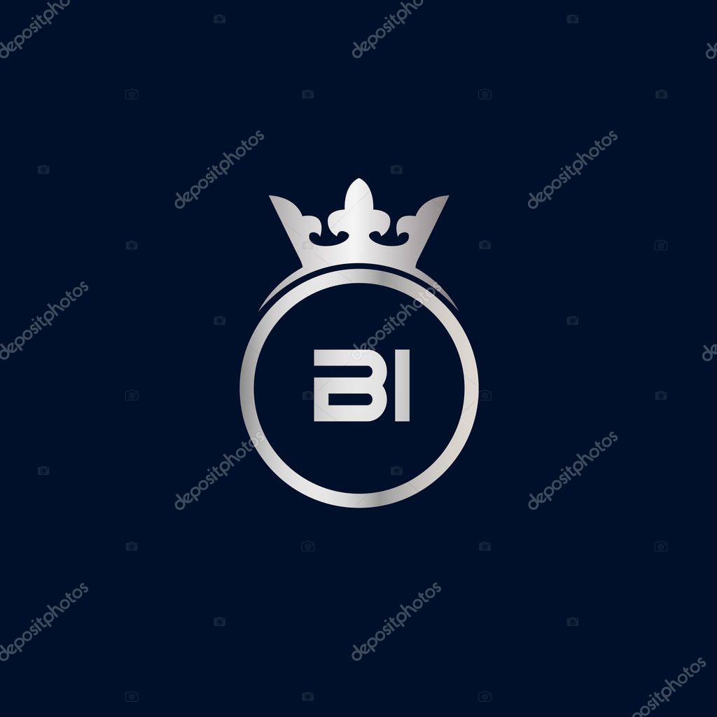 Initial Letter BI Logo Template Design