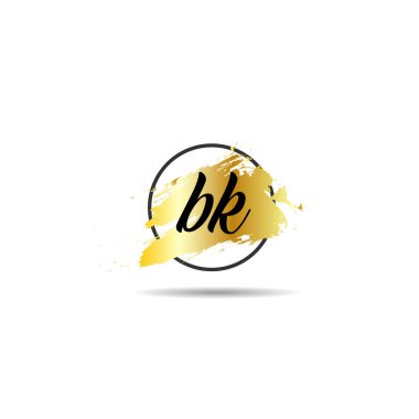 İlk harf Bk Logo tasarım şablonu