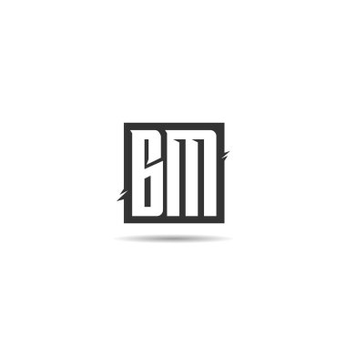İlk harfleri Bm Logo tasarım şablonu