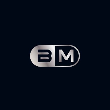 İlk harfleri Bm Logo tasarım şablonu