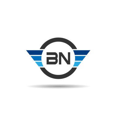 İlk harf Bn Logo tasarım şablonu