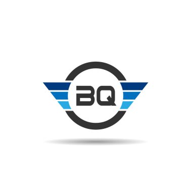İlk harf Bq Logo tasarım şablonu