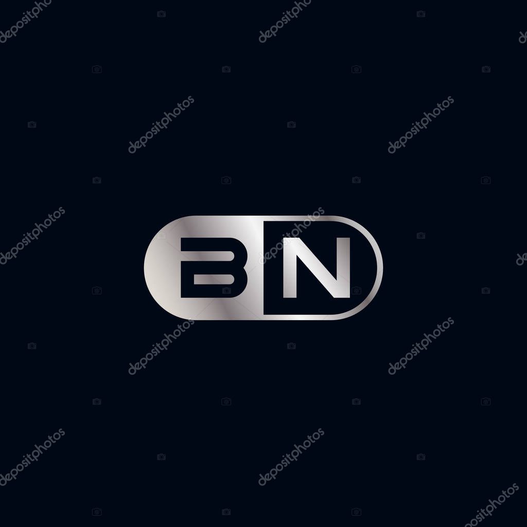 Initial Letter BN Logo Template Design