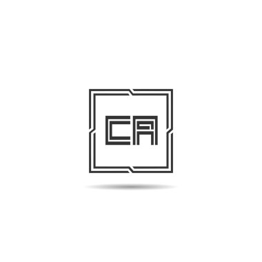 Minimalist ve Modern Ca Logo tasarım şablonu mektup