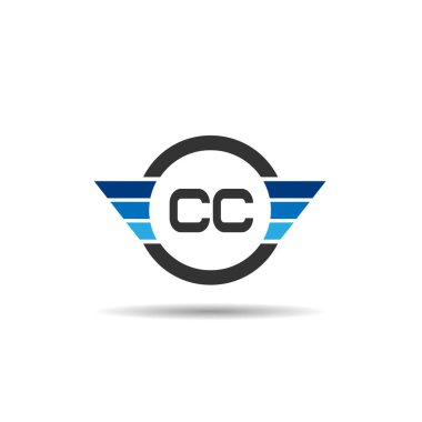 İlk Harf CC Logo Şablonu Tasarımı