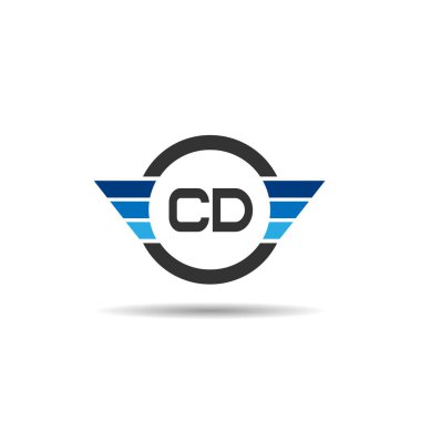 İlk harfini Cd Logo tasarım şablonu