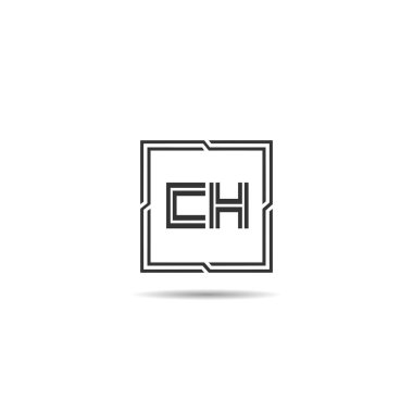 İlk harfi Ch Logo tasarım şablonu