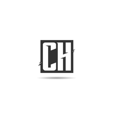İlk harfi Ch Logo tasarım şablonu