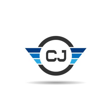 İlk harf Cj Logo tasarım şablonu