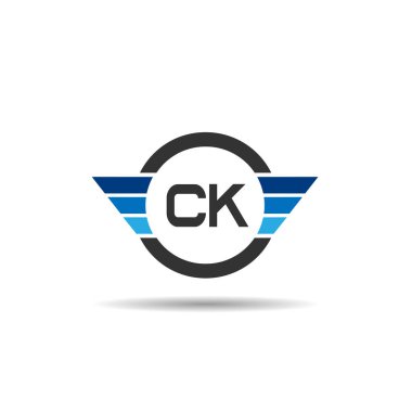İlk Harf CK Logo Şablonu Tasarımı