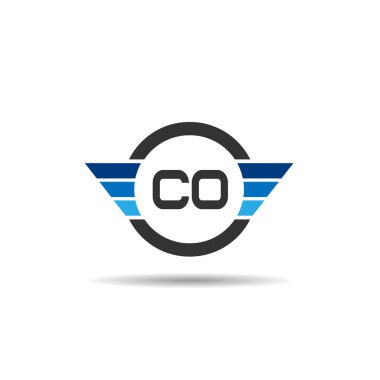 İlk harf Co Logo tasarım şablonu