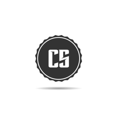 İlk harf Cs Logo tasarım şablonu