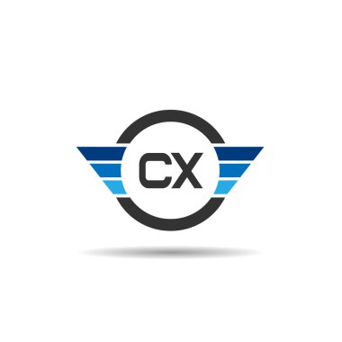 İlk harf Cx Logo tasarım şablonu