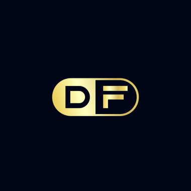 İlk Harf DF Logo Şablonu Tasarımı