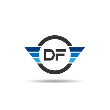 İlk Harf DF Logo Şablonu Tasarımı