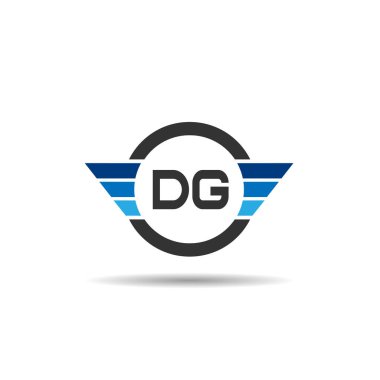 İlk harf Dg Logo tasarım şablonu