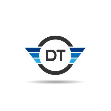 İlk harf Dt Logo tasarım şablonu