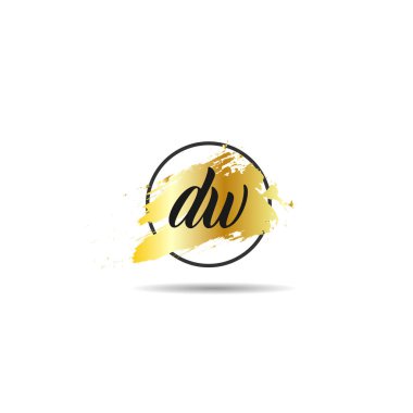İlk harf Dw Logo tasarım şablonu