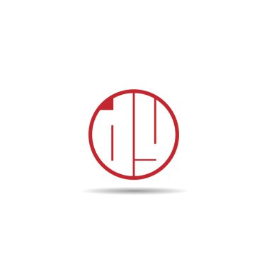 İlk harf Dy Logo tasarım şablonu