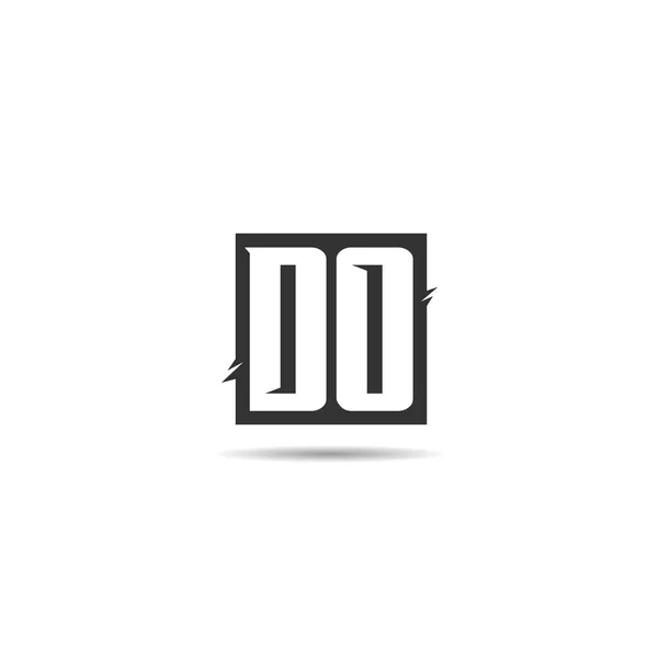 初期の文字をロゴのテンプレート設計を行う — ストックベクタ