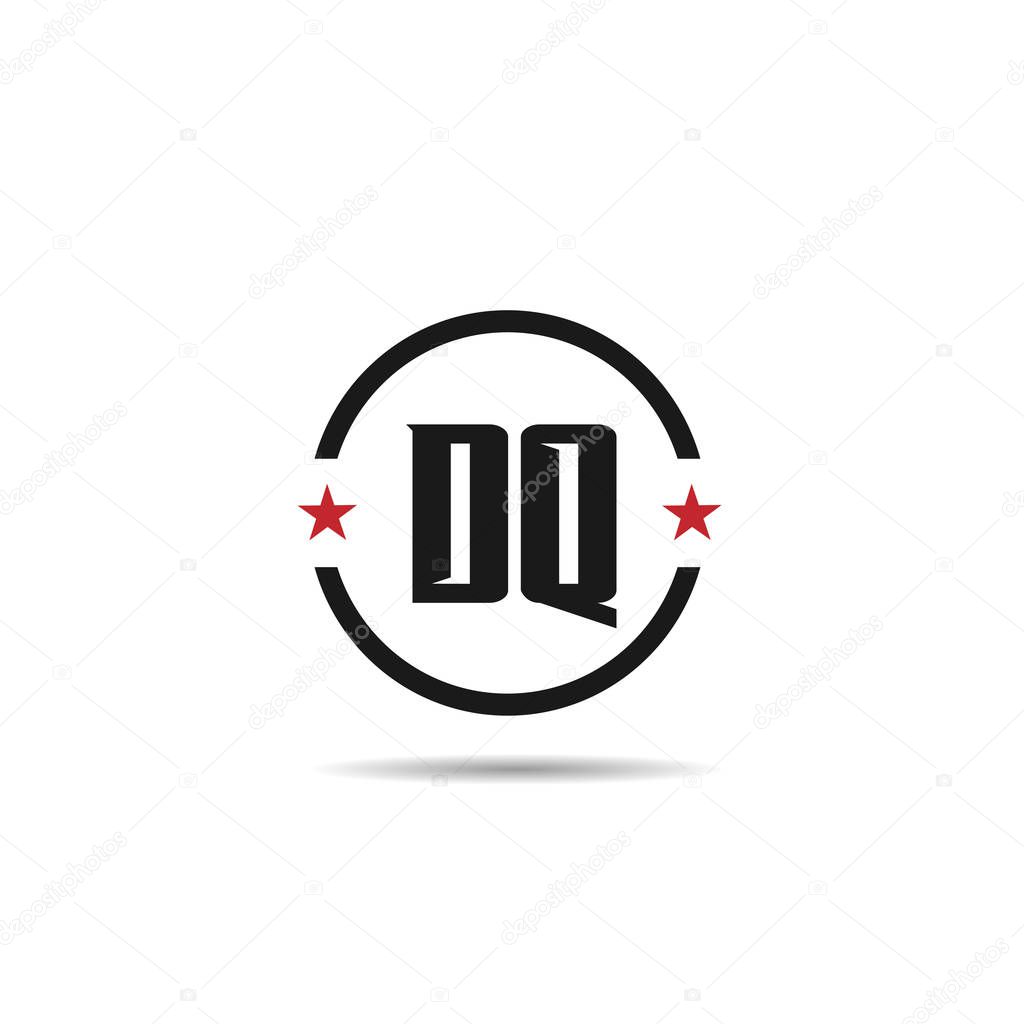 Initial Letter DQ Logo Template Design