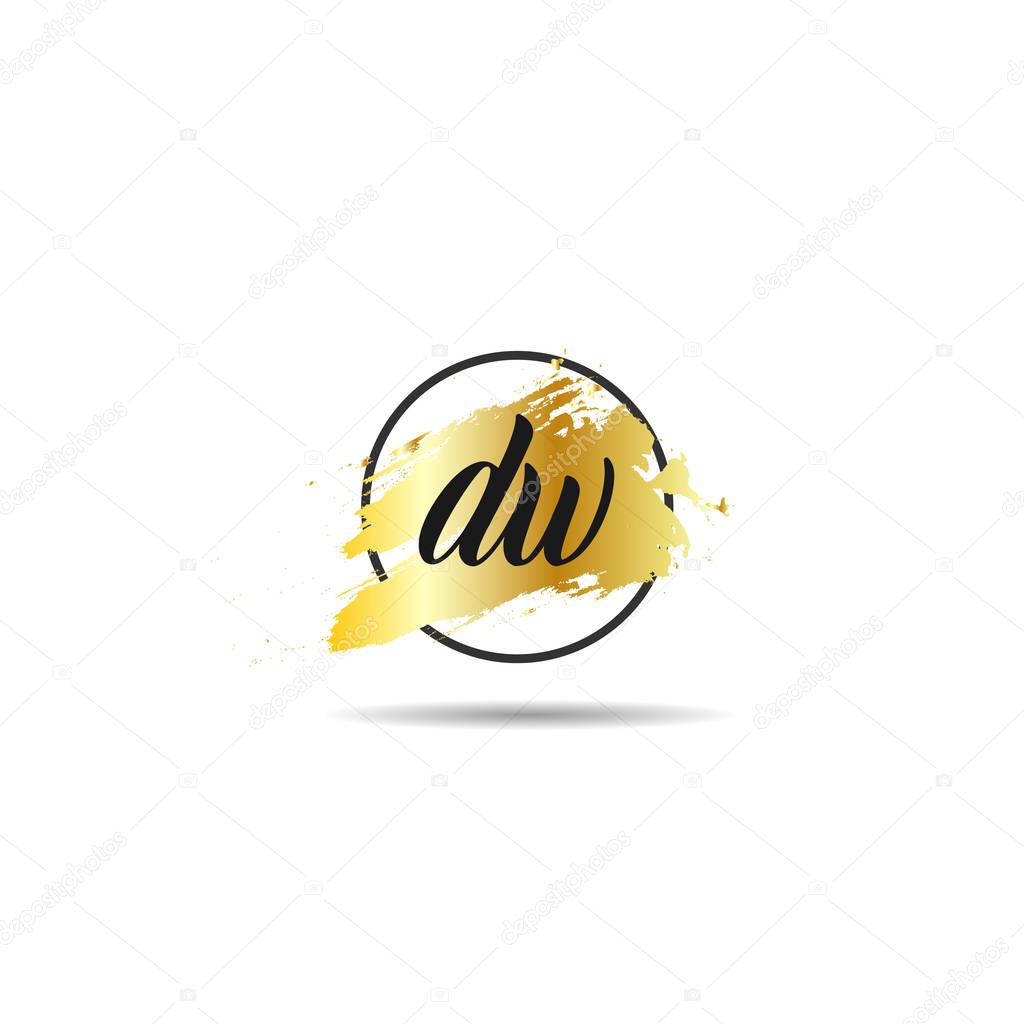 Initial Letter DW Logo Template Design