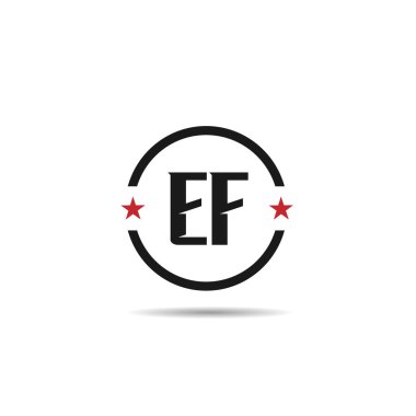 İlk Harf Ef Logo tasarım şablonu