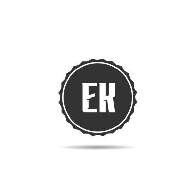 İlk harf Ek Logo tasarım şablonu