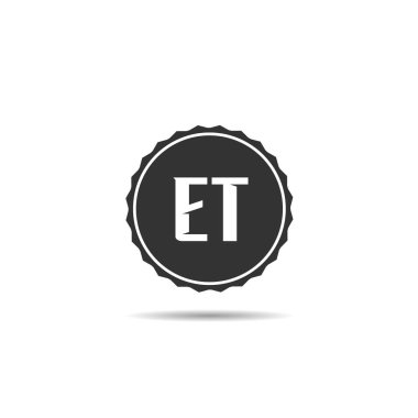 İlk harf Et Logo tasarım şablonu