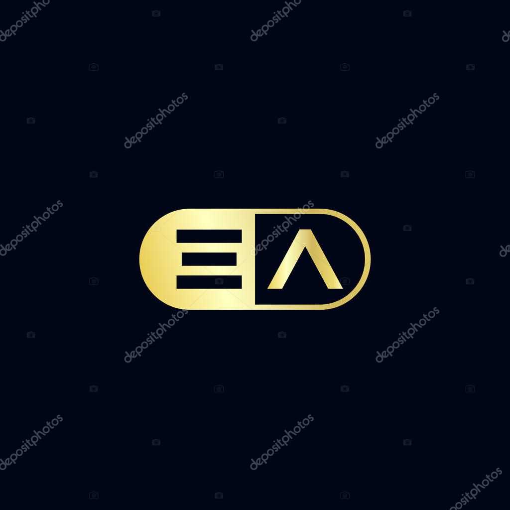 Initial Letter EA Logo Template Design